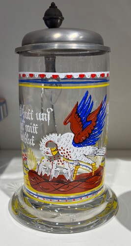 Antiker bierkrug mit - ,