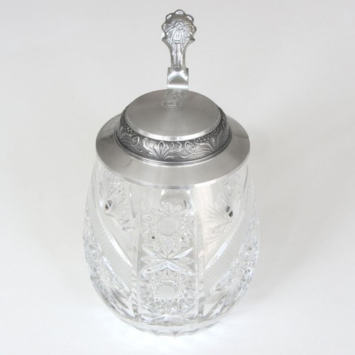 Bierglas mit zinndeckel 5l - bierglas,