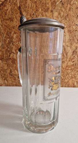 Alter glas bierkrug oberbräu - glas-bierkrug,