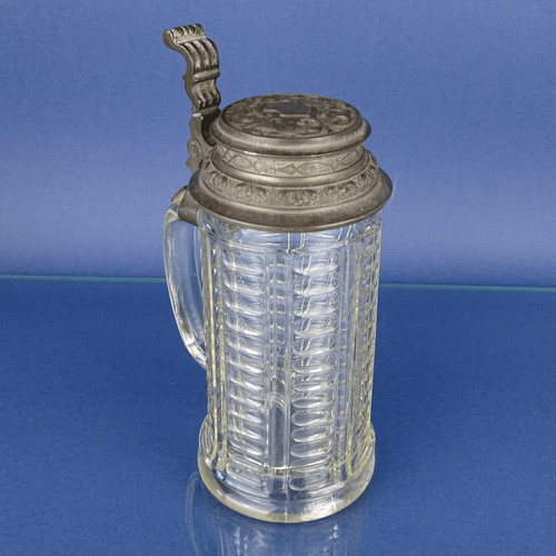 Antiker glas bierkrug - bierkrug, mit