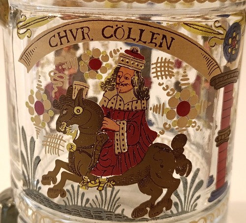 Bedruckter bierkrug glas mit - bierkrug,,