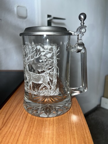 Vintage glas bierkrug mit - glas-bierkrug,