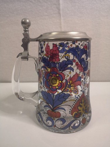 Vintage bierkrug glas - vintage, mit