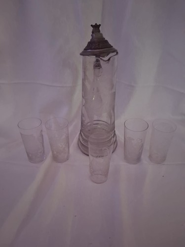Antikes bierkrug set mit - antikes,