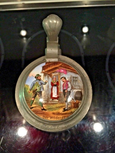 Bierkrug mit zinndeckel und - bierkrug,