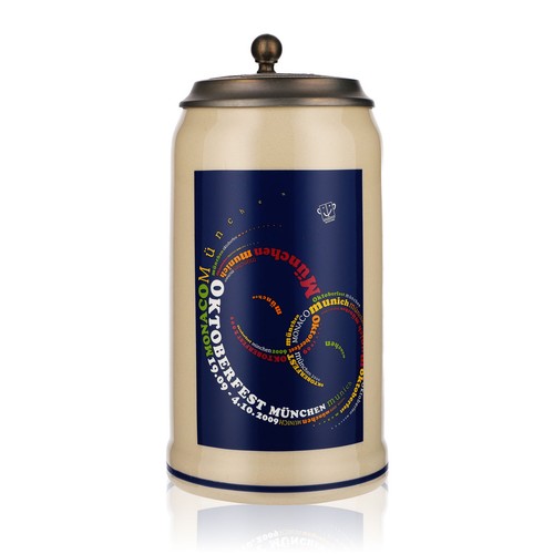 Steingut bierseidel glas 0l - steingut,