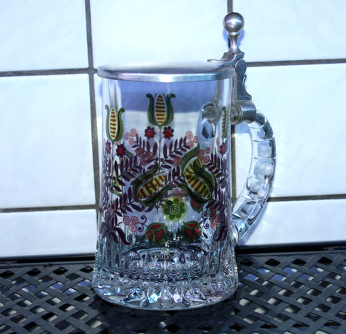Alter bierkrug glaskrug mit - bierkrug,