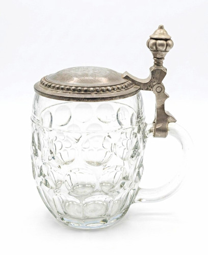 Glas bierkrug mit - glas,