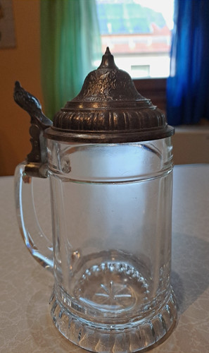 Glas bierkrug rund mit - glas,