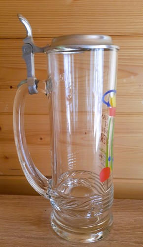 Großer glas bierkrug - glas, mit