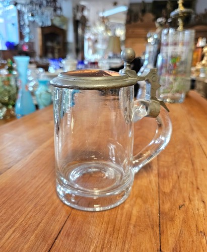 Antiker bierkrug aus glas - antiker,