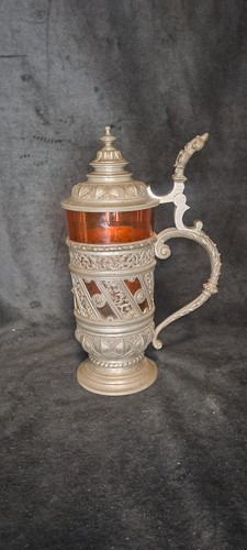 Antiker bierkrug glas - antiker,