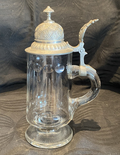 Antiker glas bierkrug mit - glas-bierkrug,