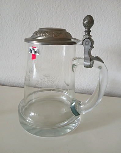 Rastal glas bierkrug - glas-bierkrug, mit