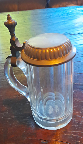 Glas bierkrug transparent - transparent, mit