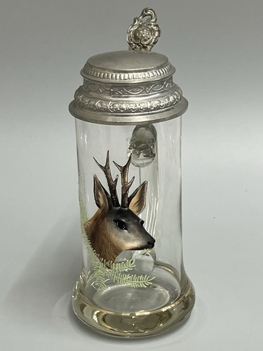 Vintage glasbierkrug l mit - vintage,