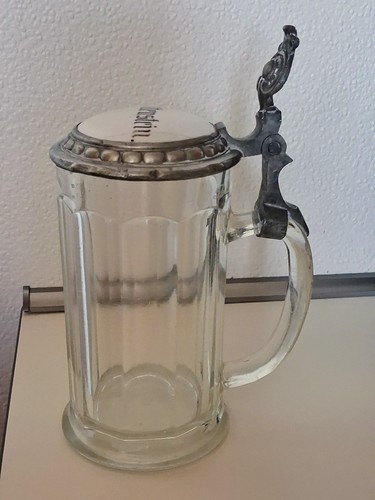 Glas bierkrug mit - glas,