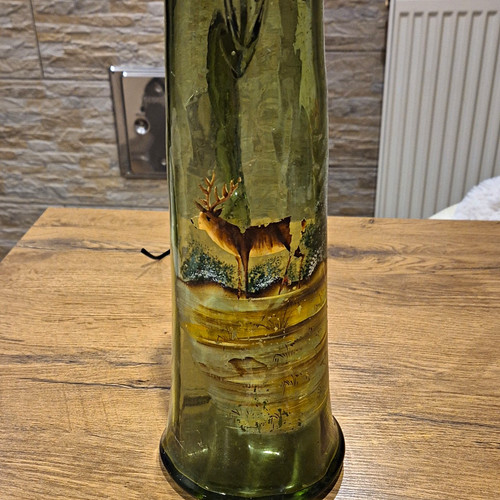 Grüner glas bierkrug - grüner, mit