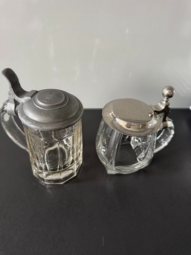 Bierkrug mit zinndeckel - bierkrug,