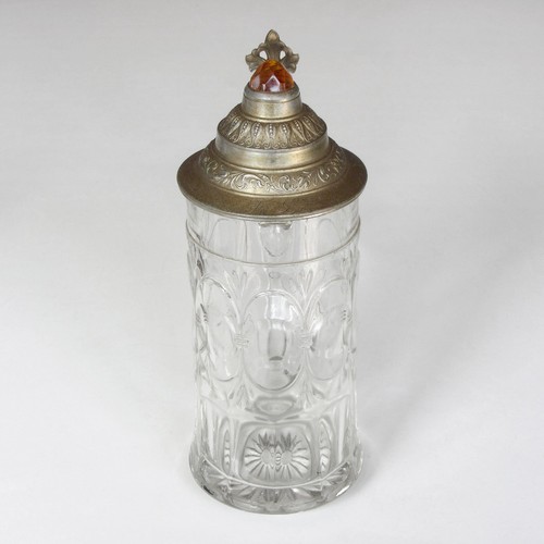 Bierglas mit zinndeckel - bierglas,