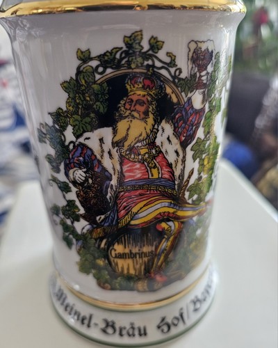Super bierkrug mit - , zinndeckel