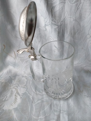 Alter bierkrug glas - bierkrug, mit