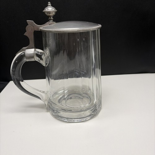 Bierglas mit zinndeckel - bierglas,